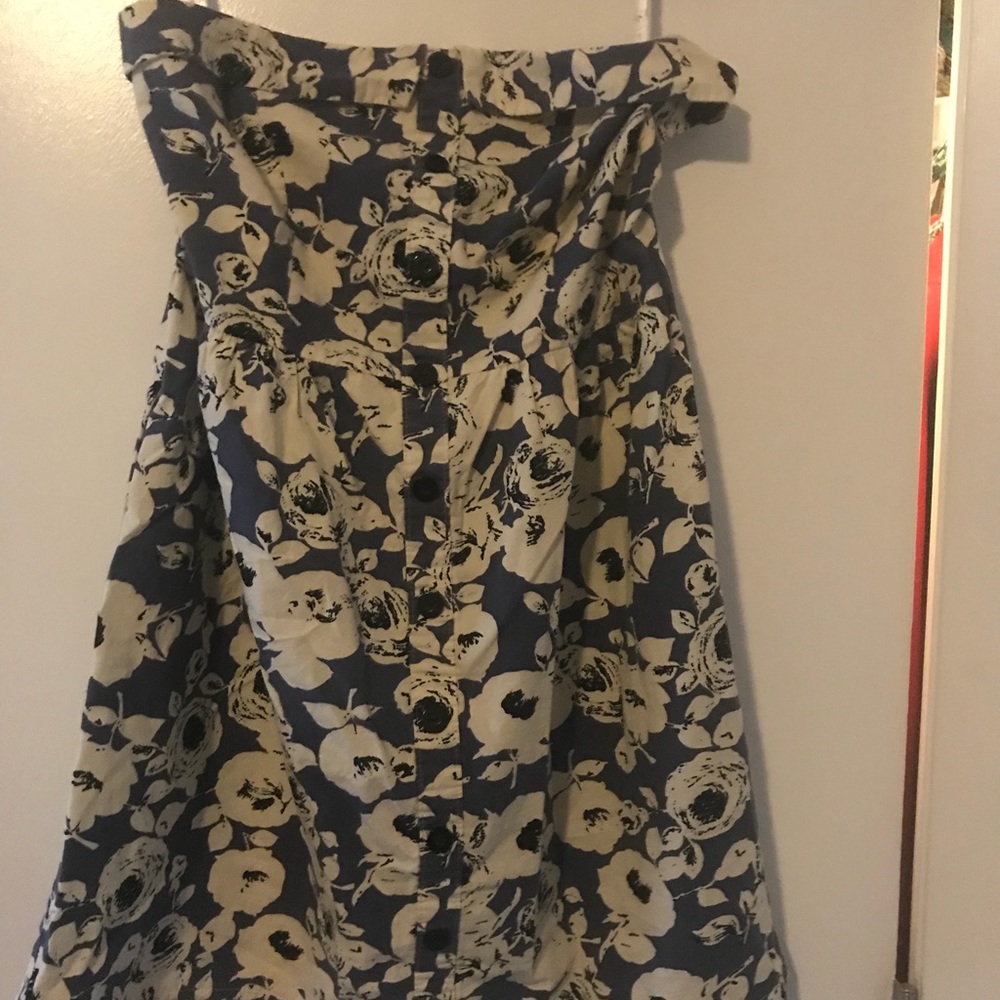 Urban outfitters strapless retro floral dress
